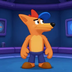 jordan peterson as neo cortex, warp room cut - scene, style of crash bandicoot 2 ps 1