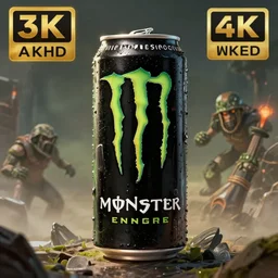 monster energy drink, concept art, wlop, digital painting, trending on artstation, highly detailed, epic composition, official media, 8 k uhd