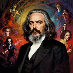 portrait of marx, long bleached brunette hair, richard avedon, martin schoeller, id magazine, epic lovecraft scene, surreal, david cronenberg, kilian eng vibrant colours, billowing, dramatic, dynamic lighting, intricate, detailed, beksinski, dan mumford, artstation, greg rutkowski, sharp focus, motion, photoreal, 8 k