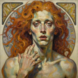 highly detailed and textured painting of a deformed anatomical portrait, emotionally expressive, artistic pose, highly detailed impasto oil painting, dramatic light, 1 6 k, trippy colour palette, cinematic composition, sharp focus, masterpiece by adrian ghenie and jenny saville, alphonse mucha,