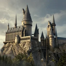 a highly detailed 4 k fantasy matte painting of hogwarts, zdzislaw beksinski, artstation, cgsociety, unreal engine
