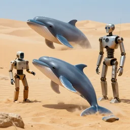 🐋 as 🐘 as 🤖 as 👽 as 🐳, desert, detailed photography, by greg rutkowski and edgar maxence