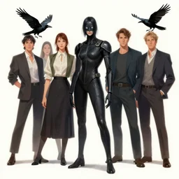 epic professional digital art of humanoid crow by dan hillier and julia deville, lisa roet, sam leach, sidney nolan and peter booth