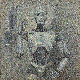 painting of a cyborg questioning his reality by graham sutherland, basquiat, neo - expressionism, muted colors!!!