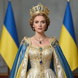 hypothetical queen of ukraine, if ukraine was a monarchy, digital art