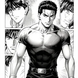 Alexis Sanchez in black and white manga, Katsuhiro Otomo
