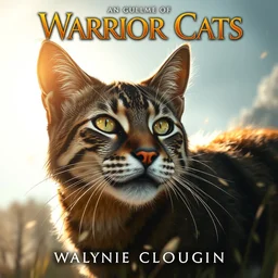 a book cover for warrior cats by wayne mclouglin, depth of field, sun flare, hyper realistic, very detailed, backlighting, trending on artstation