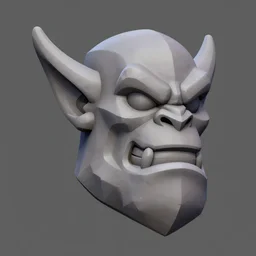 rock troll head, stylized stl, 3 d render, activision blizzard style, hearthstone style, darksiders art style, greg rutkowski style