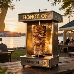 malmo sweden kabob stand, golden hour award winning photography, artstation