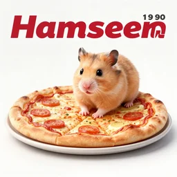 a hamster on the pizza, hamster magazine, 1 9 9 0.