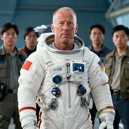 bruce willis as a space explorer, by yuumei, bayard wu, wlop, tim white, ross tran, photorealistic, 4 k