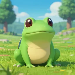 frog pokemon, wes anderson, screenshot from pokemon sword and shield