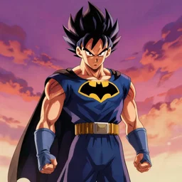 vegeta as batman, digital art by eugene de blaas and ross tran, vibrant color scheme, highly detailed, in the style of romanticism, cinematic, artstation, greg rutkowski