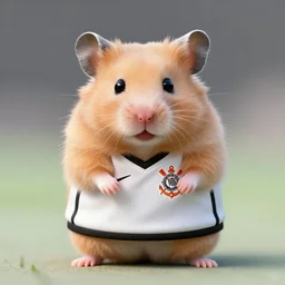 a hamster wearing a sport club corinthians paulista jersey