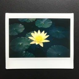 old polaroid shots of a yellow lotus
