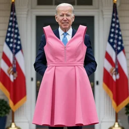 pink dress attached to joe biden