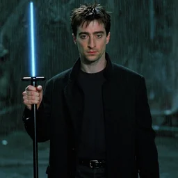film still of Daniel Radcliffe as Neo in The Matrix, 4k
