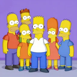 all the simpsons charcaters, wallpaper