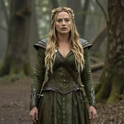 margot robbie as forest druid in the new dungeons & dragons style movie