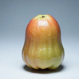 Photograph of a rainbow apple, studio lighting, 35 mm