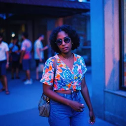 Candid Street Photography. Psychedelic Blues 400 #5