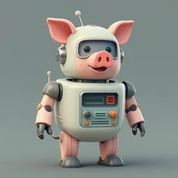 ( ( ( ( ( 1 9 5 0 s retro future robot pig. muted colors. ) ) ) ) ) by jean - baptiste monge!!!!!!!!!!!!!!!!!!!!!!!!!!!!!!