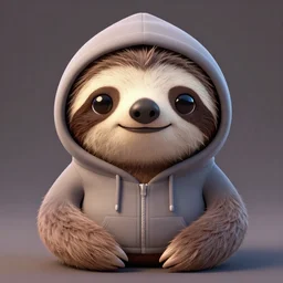 a cute sloth in a way too big hoodie, perfect face, symmetric eyes, sharp focus, specular reflection, occlusion shadow, artstation, by ilya kuvshinov and jeremy lipking, light novel cover art, 3 d epic illustrations, symmetric body