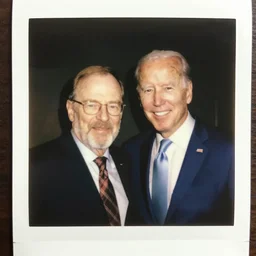 Walter White and Joe Biden selfie, polaroid