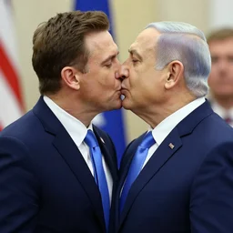 benjamin netanyahu kissing tommy shelby, photorealistic, detailed
