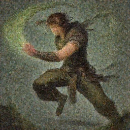 character, lithe male druid in rag-tag leathers, brown hair, dynamic action pose, D&D, fantasy, intricate, focused expression, nature magic, highly detailed, digital painting, artstation, octane render, concept art, matte, sharp focus, illustration, art by Artgerm and Greg Rutkowski and Alphonse Mucha and alex ross