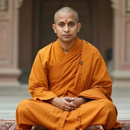 Sanjay C as an Indian Monk in his robes