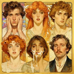portrait of melting emotions by Stanley Artgerm Lau , greg rutkowski, thomas kindkade, alphonse mucha, loish, norman rockwell. Trending on artstation rule of thirds detailed illustration hd 4k