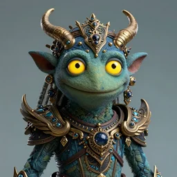 muppet norse mythical creature, intricate complexity, in the style of artstation, cinematic color grading, bright eyes, luxurious,