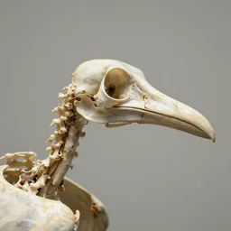 bird made of bird bone structures, ( birdhead ) bone structure photograph by naturalist museum