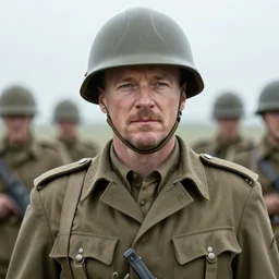 walter white as a soldier in ww 2, colored