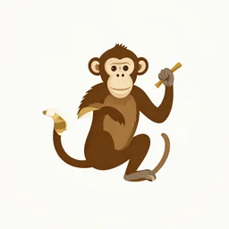 brass monkey simple logo design