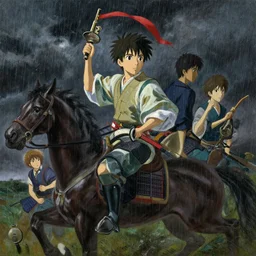 baroque oil painting of key visual samurai war, rain, storm, fake detail, trending pixiv fanbox, acrylic palette knife, style of makoto shinkai takashi takeuchi yoshiyuki sadamoto greg rutkowski chiho aoshima