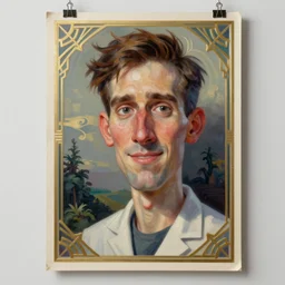 asset sheet, material study ( caricature ) dentist ( hyperrealistic surrealist style cartoon oil paint on canvas art deco ) foreboding lighthearted
