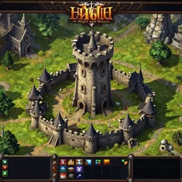 Heroes of Might and Magic III, Tower Town screen