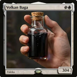 epic professional digital art of a hand holding a corked vial of viscous black liquid; magic the gathering art by Volkan Baga, artstation