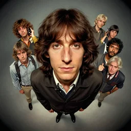 George Harrison portrait, kim jung gi style, Greg Rutkowski, Zabrocki, Karlkka, Jayison Devadas, trending on Artstation, 8K, ultra wide angle, zenith view, pincushion lens effect