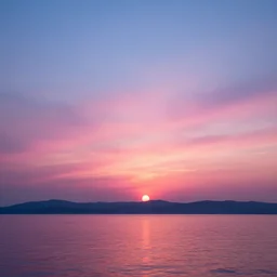 photograph of a pink and blue sunset, professional photography, unreal engine render