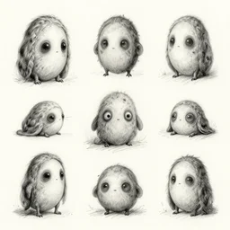 eerie tiny creatures sketches