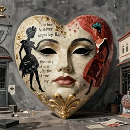 she had never imagined that curiosity was one of the many masks of love. miguel covarrubias, ralph steadman art, ralph steadman,, nouveau realisme decollage, surreal object photography, haute couture, lowbrow pop surrealism, street art, alchemy