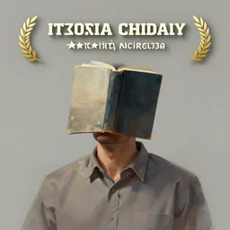 a men with book head, professional digital painting, wild brush strokes, concept art, award - winning photography, cinematic, wlop, color block, pop, hip, art by andy warhol, pixiv art, yoshitaka amano