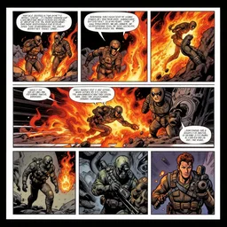no border 3 panel graphic novel layout the fiery cryogenic tears of hyperspace loneliness small unit tactics behind enemy lines littoral combat photorealistic graphic novel layout by michael komarck, greg rutkowski, victo ngai, artgerm, willem claesz heda and j. dickenson roger deakins john seale syd mead