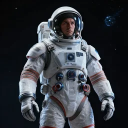 man in space wearing sci - fi spacesuit, art station, 4 k