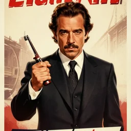 Giancarlo Esposito depicted in an old style propaganda poster