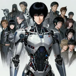 portrait of cyberpunk style robot after war, mechanically enhanced, biohacking, black - hair pretty face, cyborg, machine, robotic skin, fine details. anime, by ilya kuvshinov katsuhiro otomo ghost - in - the - shell, magali villeneuve, artgerm, rutkowski, wlop jeremy lipkin and giuseppe dangelico pino and michael garmash and rob rey and tsutomu nihei