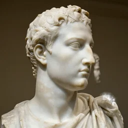 eminem as a greek marble statue